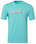 T-Shirt McLaren Miami Néon Graphique Bleu Aqua