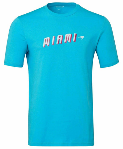 T-Shirt McLaren Miami Néon Graphique Bleu