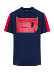 T-Shirt Quartararo Bleu et Rouge "20"