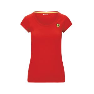 T-Shirt Scuderia Ferrari Femme Noir / Rouge